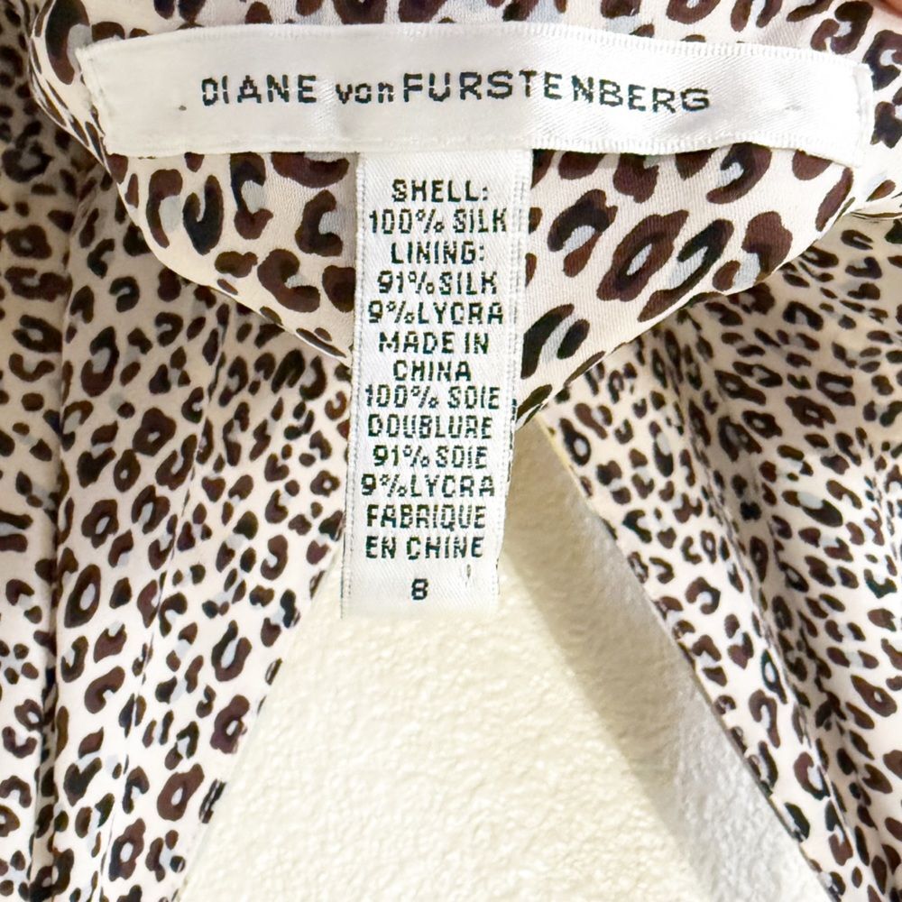 Diane Von Furstenberg Kingston Printed 2005 Vintage Y2K Silk Slip Belted Dress - Picture 8 of 14